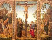 PERUGINO, Pietro, The Crucifixion with the Virgin and Saints